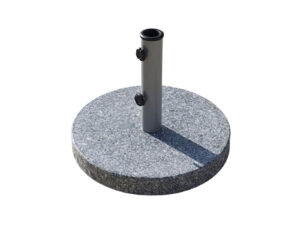 Base ronde en granit gris de 25 kg avec tube