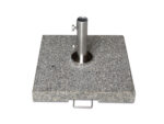 Base pour parasol en granit gris de 50 kg avec tube premium