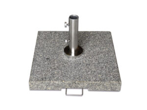 Base pour parasol en granit gris de 50 kg avec tube premium