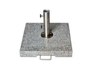 Base pour parasol en granit gris de 50 kg avec tube standard