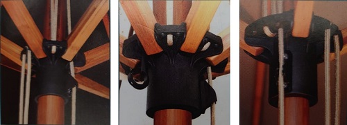 système d'ouverture avec corde et double poulie