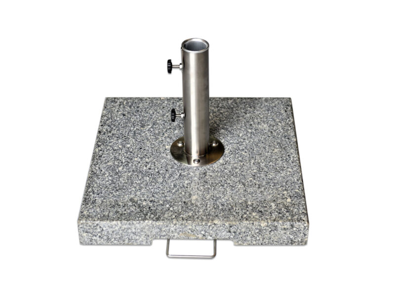 Base pour parasol en granit gris de 70 kg avec tube standard